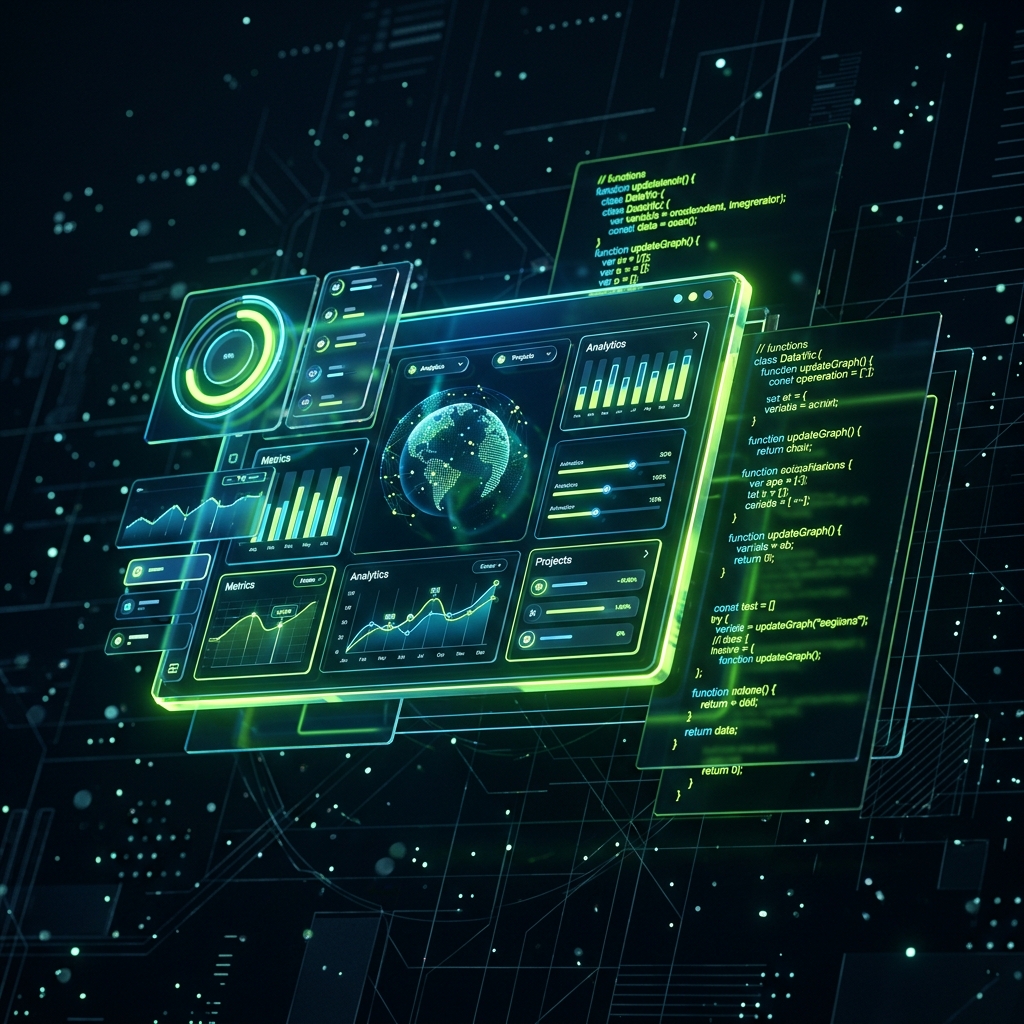 Concept 3D de développement web et architecture